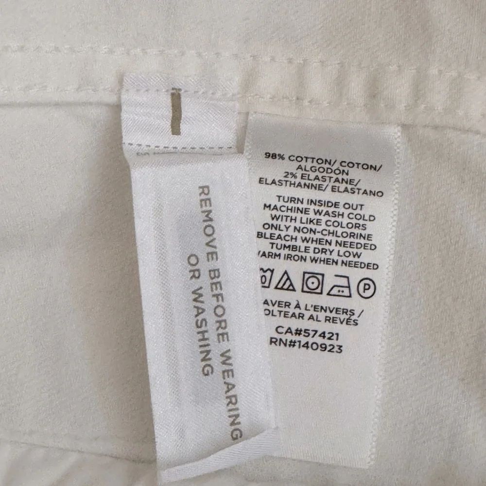 ANN TAYLOR LOFT WHITE DENIM TRUCKER JEAN JACKET SIZE S - Picture 8 of 8